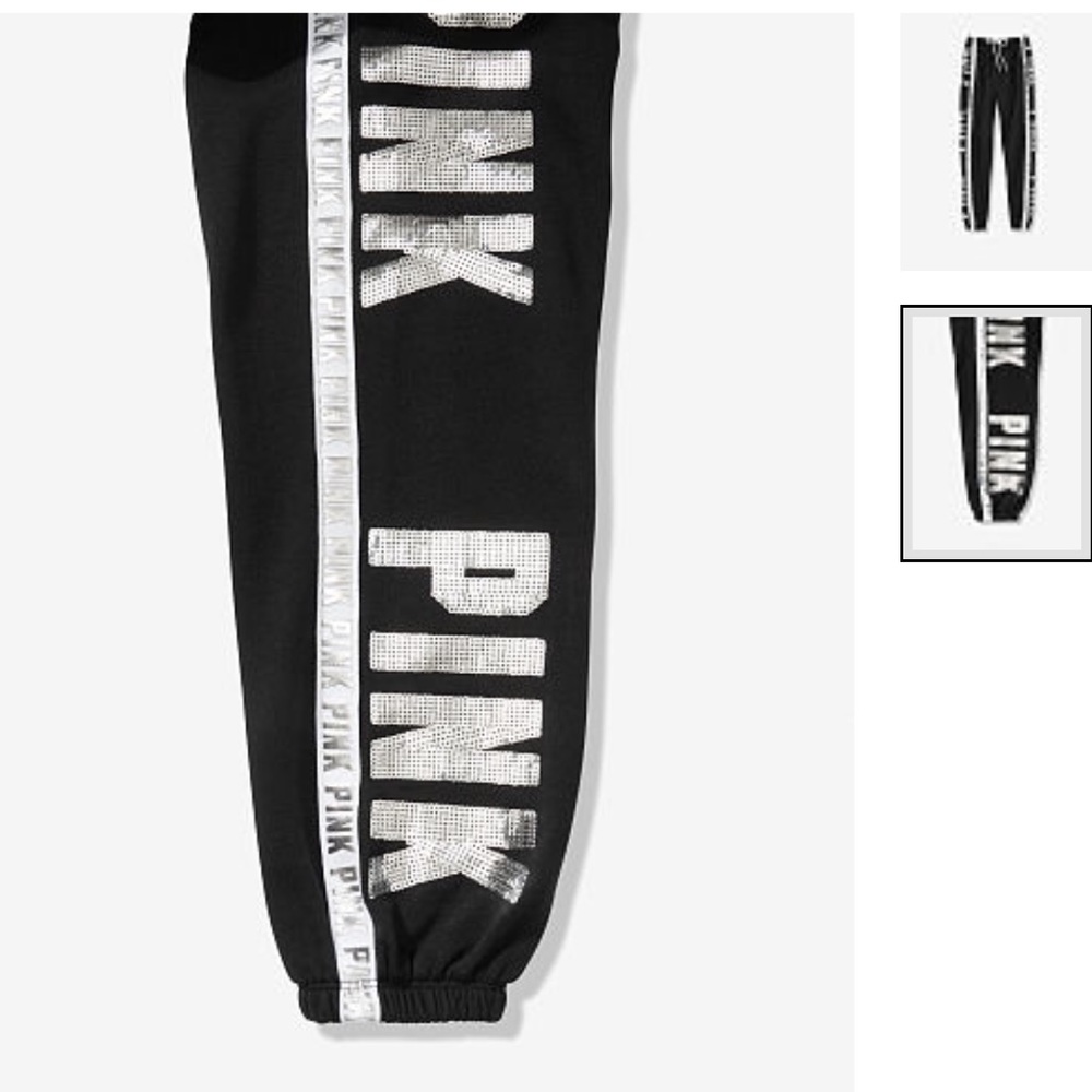 NEW VS PINK black jogger pant